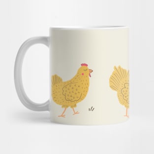 Hens on a Walk Mug